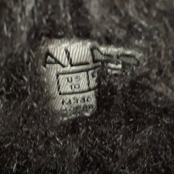 Aldo Women's Black Leather Pull Up Bootie Faux Fur Side Buckle Strap Ankle Boots - Picture 9 of 11